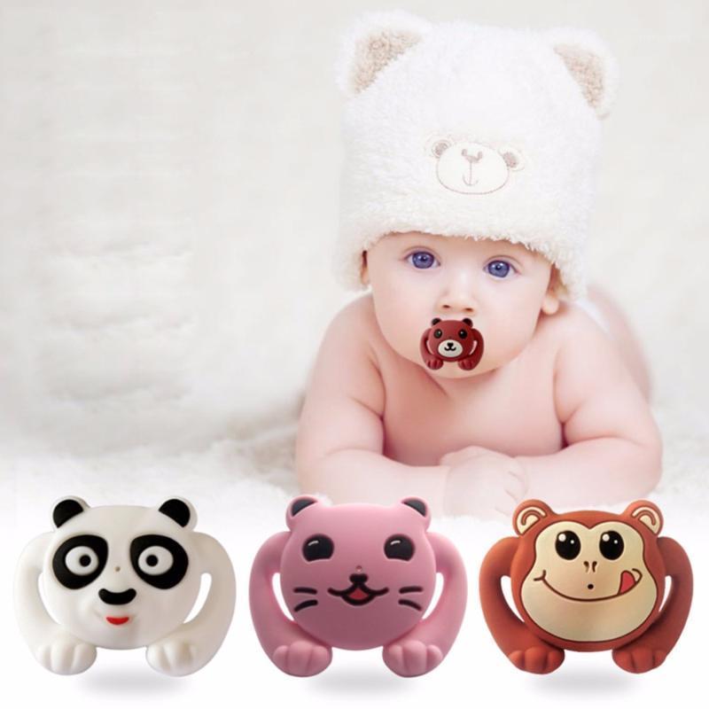 

OOTDTY Baby Soother Silicone Pacifier Funny Cartoon Nipple Orthodontic Infants Newborn1