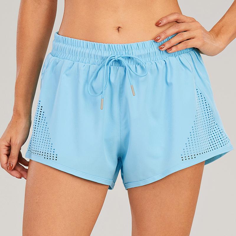 

Summer Exercise Gym Shorts Women Yoga Shorts Professional Sports Running Black Low Waist Workout White Training X350