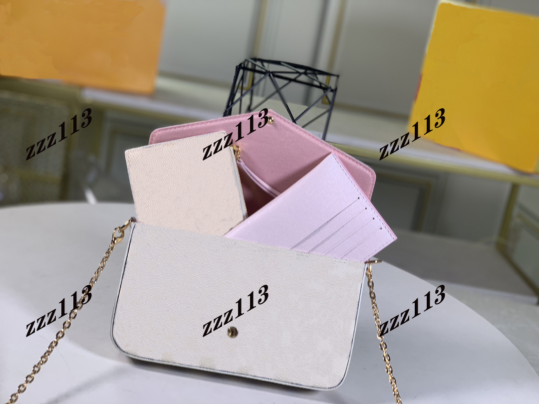 

Mobile phone bag wallet three-piece, 2021 new three-in-one chain bag single shoulder Messenger bag detachable Size 21-11-2 CM