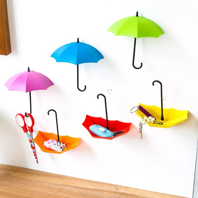 

3pcs Umbrella Wall Hook Cute Umbrella Wall Mount Key Holder Hook Hanger Organizer Durable 1.5*12*10.5cm #2h291