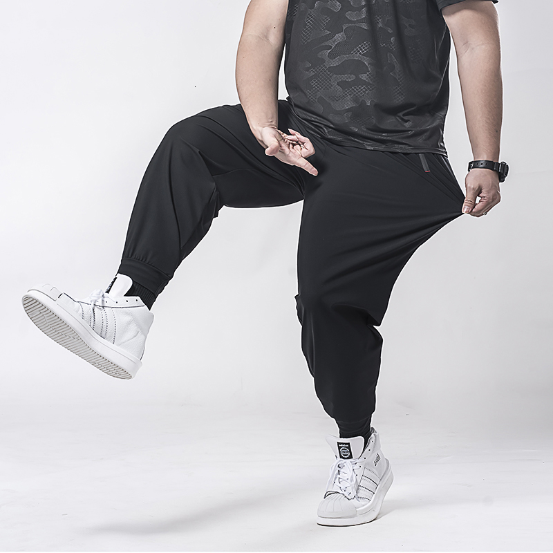 

2021 New Men's Sports Pants 6xl 7xl  Joggers Big Male Fitness Large Trousers Men Plus Size Casual Pant Hchs, Black