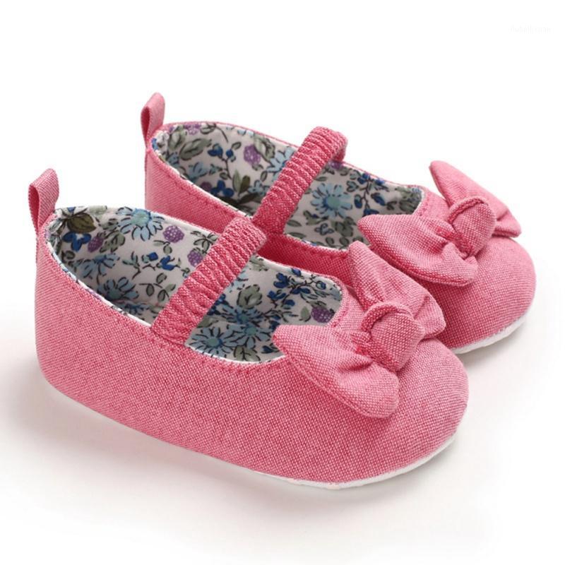 

WEIXINBUY Baby Girls Shoes Toddler Soft Solid Color Comfortable Bottom Non-slip Bow Shoes Infant Frist Walking Summer1