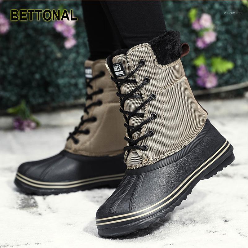 

BETTONAL Women Boots shoes for women winter Outdoor snow boots Waterproof female Ankle Botas Mujer Warm Fur lining1, Black