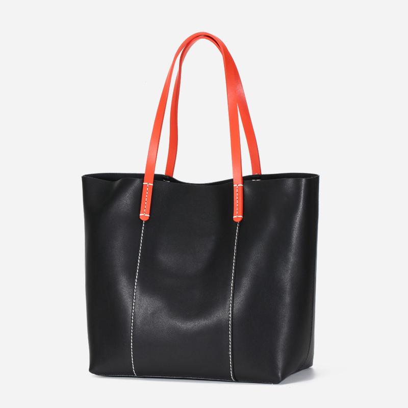 

YIFANGZHE Large Women Shoulder Bag, Big Tote Bags for Ladies High Quality Soft Leather Bag Girls, Black