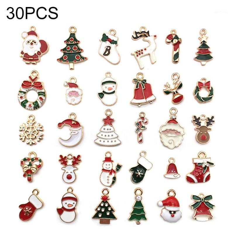 

Christmas Santa Tree Elk Snowman Charm Jewelry Alloy Charms Pendant for Jewelry Making DIY Bracelet Earrings Xmas Gift1