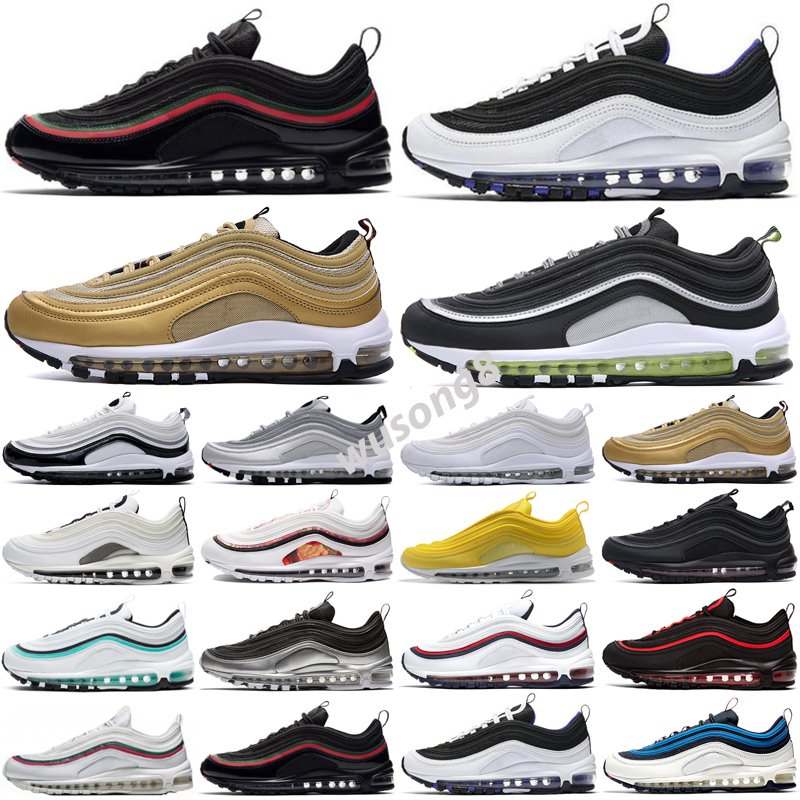 

2021 new 97s Vivid Sulfur Multi Yellow Blue Hybrid Shoes 2019 New Mens Womens Boots Size 36-45