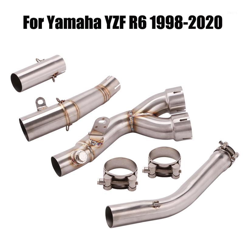 

Motorcycle Exhaust Middle Link Pipe Escape Cat Delete Tube Stainless Steel Connecting Section For YZF R6 1998-20201
