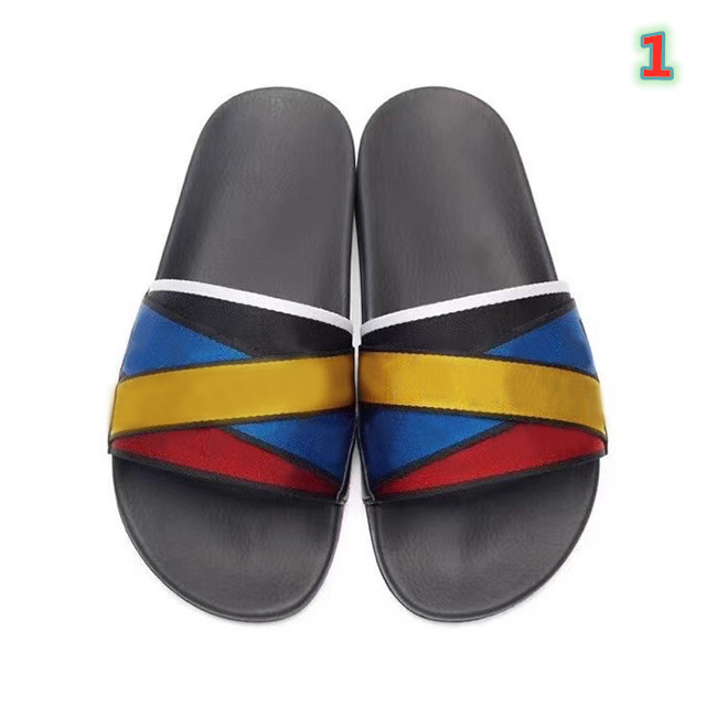 

2020 new men's and women's summer sandals beach slide platform designer casual slippers letter leather wide flat slippers flat flip flop 36-