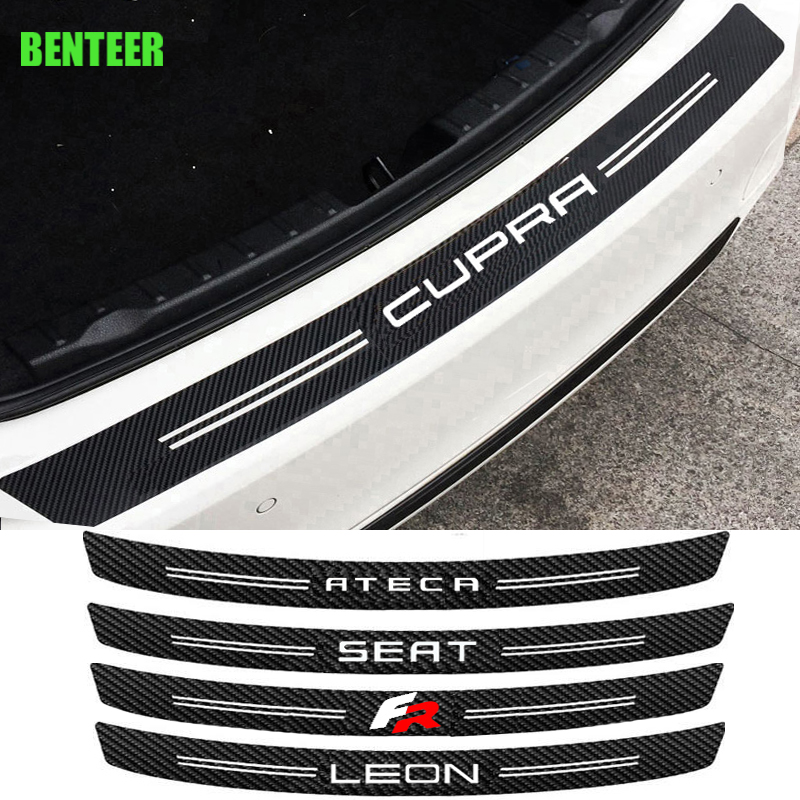 

Carbon Fiber Car Bumper Sticker For Seat Cupra Leon Ibiza Ateca FR Cordoba STR