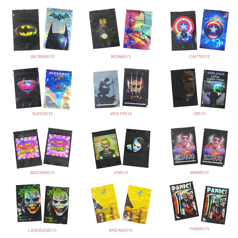 

100 pcs 8.5x13 cm (3.3''x5.1'') Zip lock Pouches Aluminum Mylar Foil Food Bags 5~10 grams Customized Printed Bags Free Shipping 201021