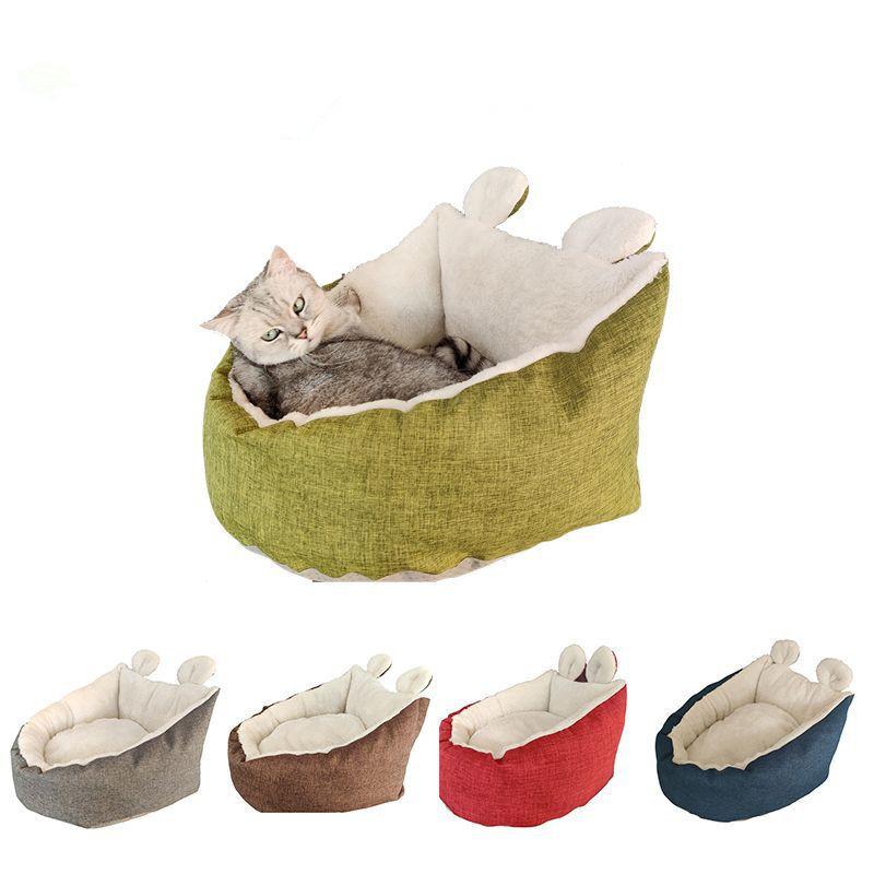 

Pet Bed Warm Pet bed linen For Small Medium Cat Dog Soft For Cat Dogs Washable House Puppy Cotton Kennel Wash, Gray