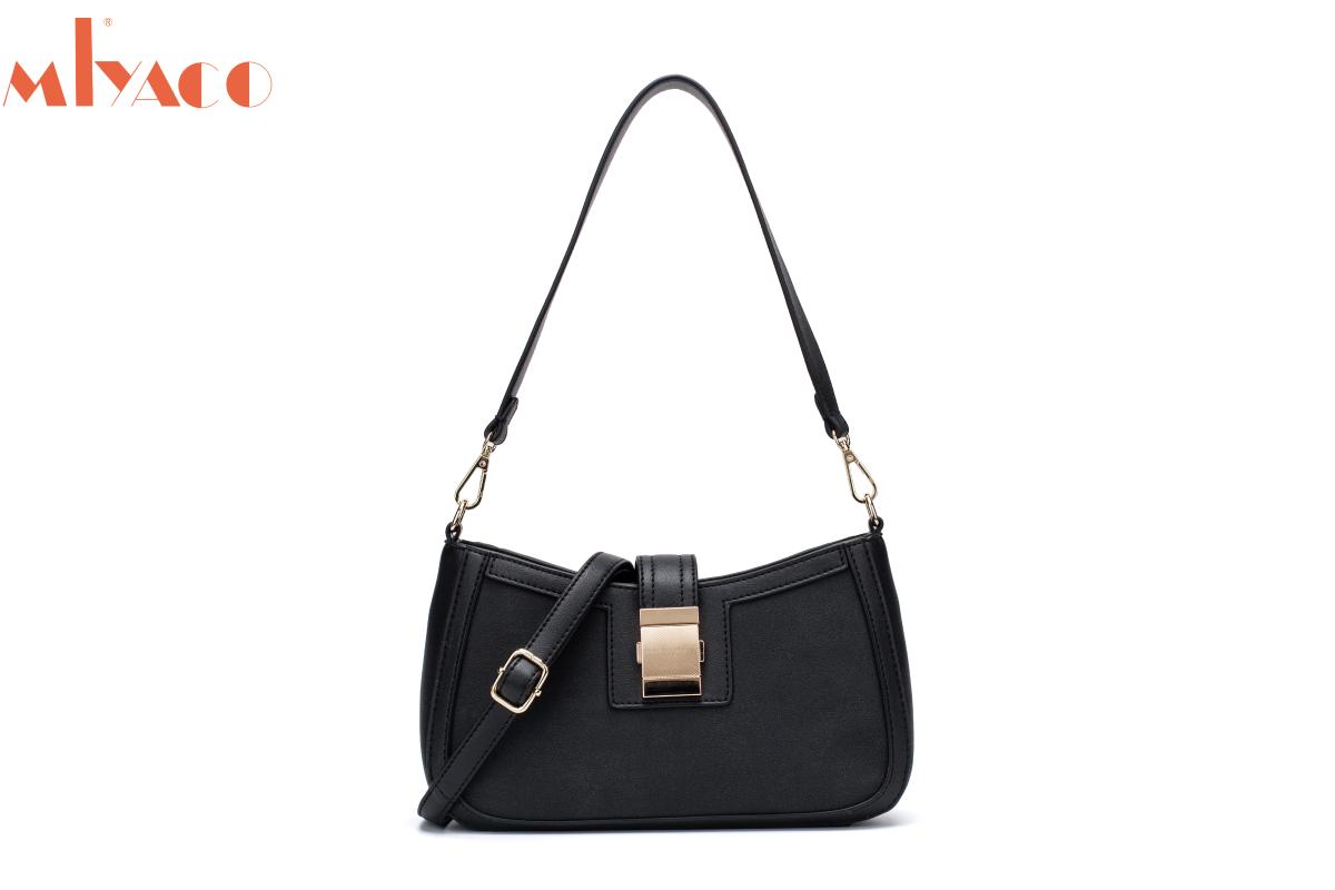 

Miyaco Brand 2021 New Fashion Designer Womens Handbag Letter Bag High Quality Leather Luxury Black