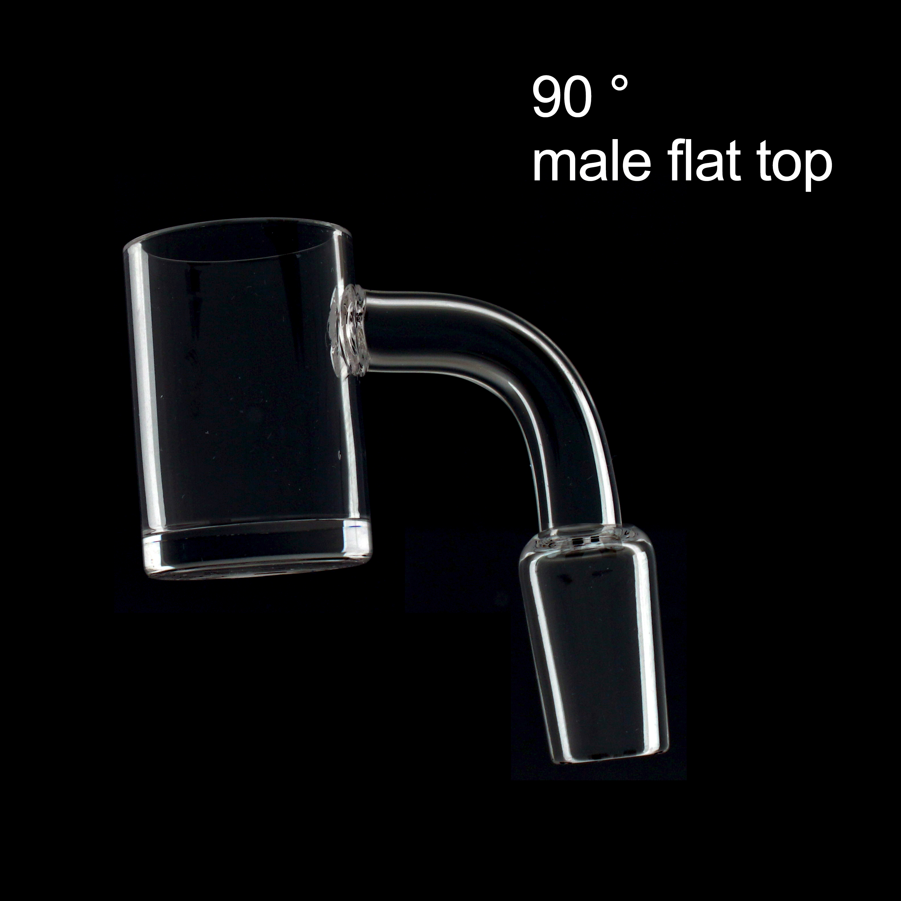 

Liya glass flat edge 4MM Thick 14mm 18mm joint 90° quartz banger dab nail for dab rig
