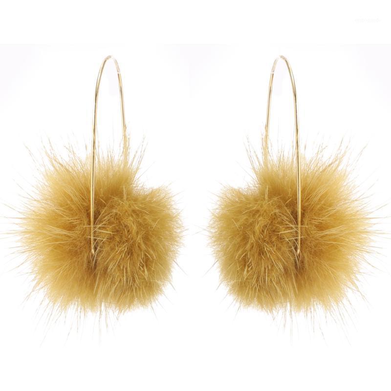 

Badu Fluffy Drop Earrings Trendy Hoop Ball Earring for women Pom Pom Dangle Earings 2020 Fashion Jewelry Wholesale1