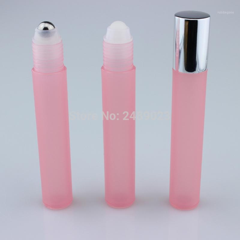 

15 ml High Quality Refillable Bottles with Stainless Steel Roller Balls Set of 10 for Essential Oils Perfumes (pink)1