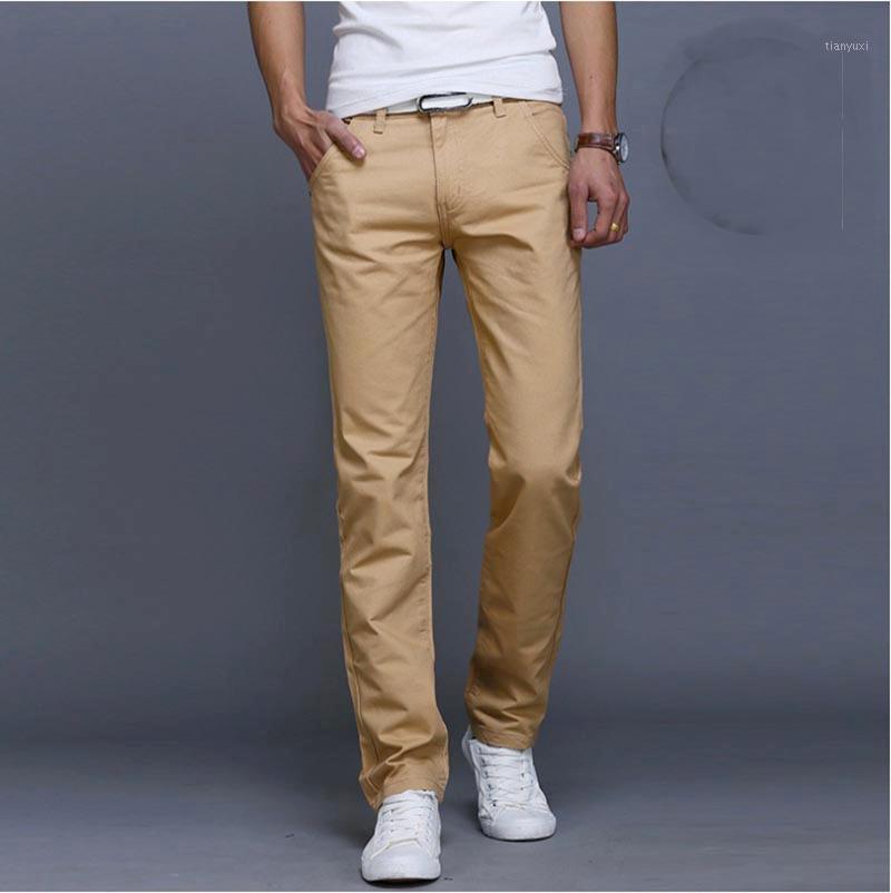 

Men's Pants Wholesale-2021 COTTON Straight Casual Men Brand Fashion Trousers Male Plus Large Size Cargo Pantalon Homme Hombre1, Khaki