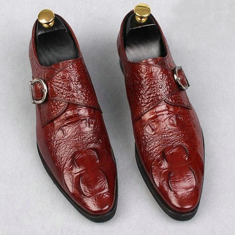 

2020 new business men Oxfords shoes Office Wedding men's leather shoes Men Dress Large size crocodile pattern C21-721, Black