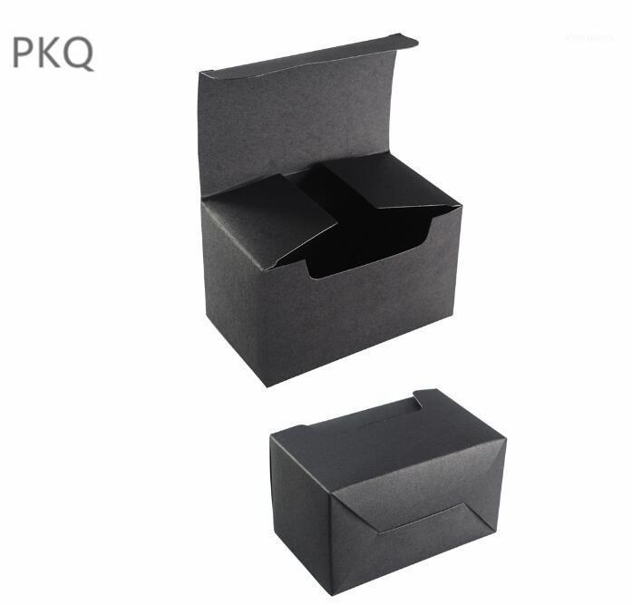

30pcs Brown/Black Paper Boxes Rectangle ID Card Packaging Box Blank Handmade Soap Box Small DIY Wedding Party Candy 10x6x6cm1