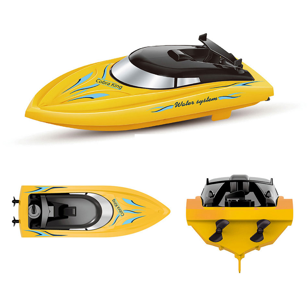 

2.4GHz Lakes Outdoor Remote Control Boat Gift Waterproof USB Rechargeable Kids Adults Racing Electric RC Toy High Speed, Red