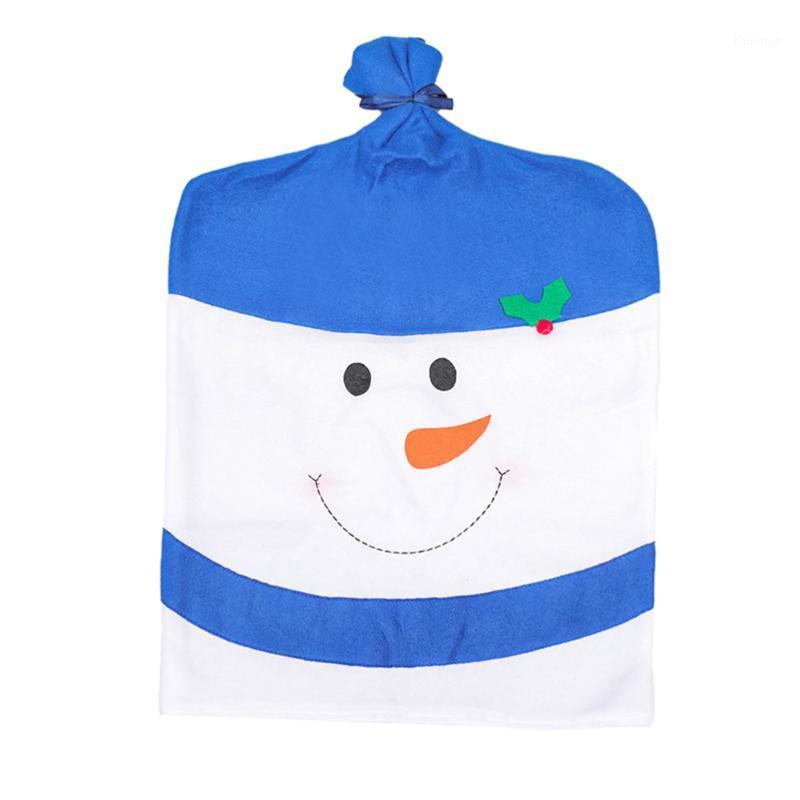 

1Pc Christmas Chair Cover Cartoon Santa Claus Seat Cover Home Xmas Decor Party Supplies for Christmas (Red White Santa Claus Sty1