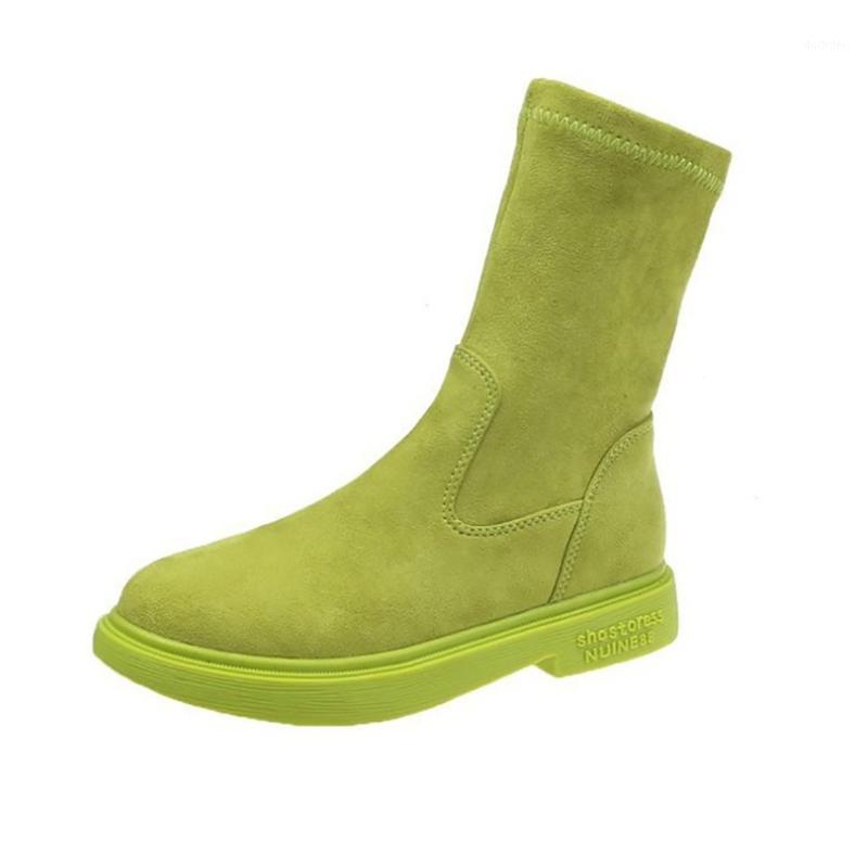 

2021 Popular New Arrival Autumn Winter Woman Suede Warm Short Boots 2021 Fashion Non-slip Round Toe Ankle Boots Women Plus Size1, Black