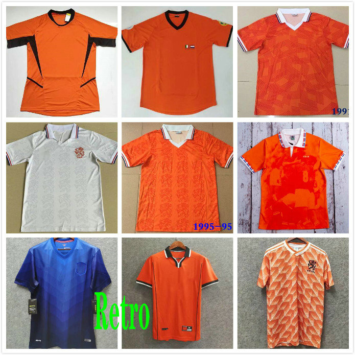 

1988 Netherlands Retro Soccer Jerseys Van Basten 1998 Holland Classic Football Shirt BERGKAMP Gullit Voetbal shirts 1987 1988 Maillot Foot, Black;yellow