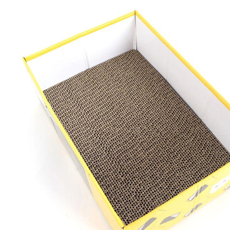 

Cat Scratcher Board Corrugated Paper Box Bed House for Cat Kitten Sofa Protector