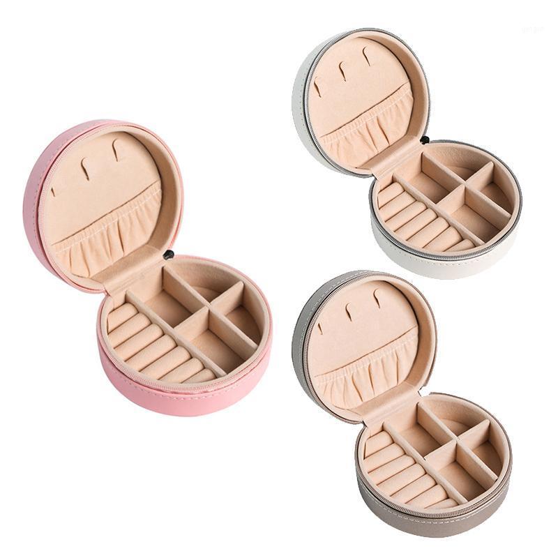 

LJL-Travel Jewelry Box PU Leather Mini Jewelry Storage Box, Used for Ring Earring Necklace Bracelet Gift for Girls1, White