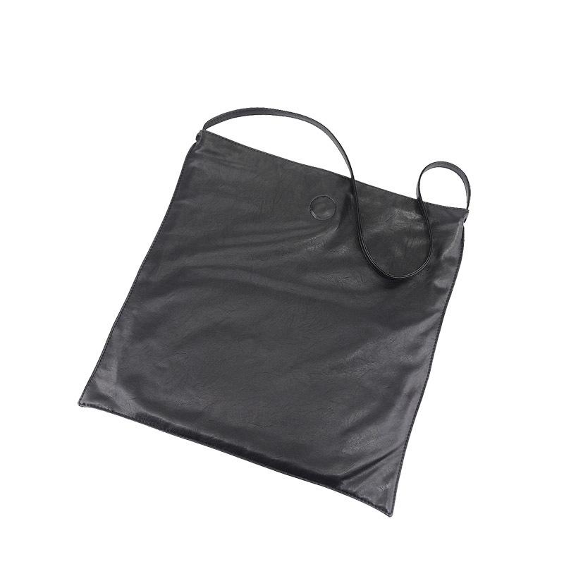 

Fashion Pu soft leather shoulder bag leisure large capacity women's bag I simple versatile messenger, Black
