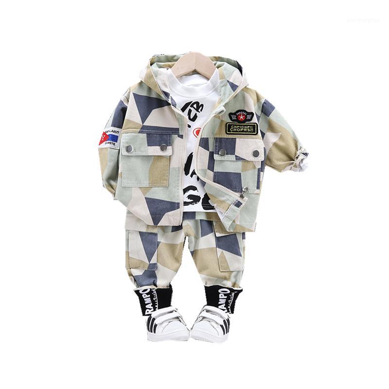 

2020 New Spring Children Active Clothes Baby Boys Girls Camouflage Hooded Jacket T Shirt Pants 3Pcs/sets Kids Infant Tracksuit1, Sjbb micai3 f red