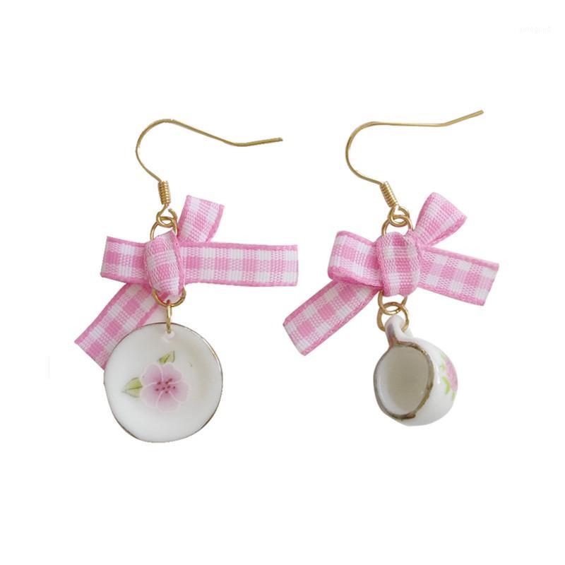 

Dangle & Chandelier Earrings For Women Bowknot Is Melting Fashionable Joker Temperament Asymmetric Coffee Cup Dish Eardrop Earrings1