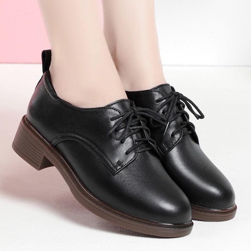 

2021 New Size 34-43 Genuine Woman Spring Heels Lady From Shoes Pumps NYK8, Beige