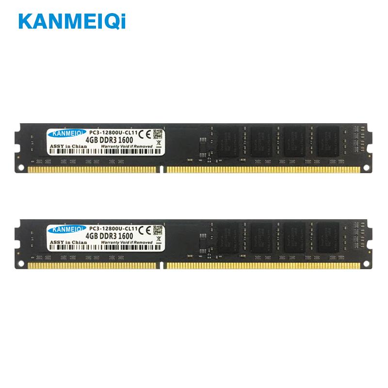 

ram ddr3 4gb 1333MHZ 1600MHZ 2GB Desktop Memory 240pin 1.5V DIMM New KANMEIQi