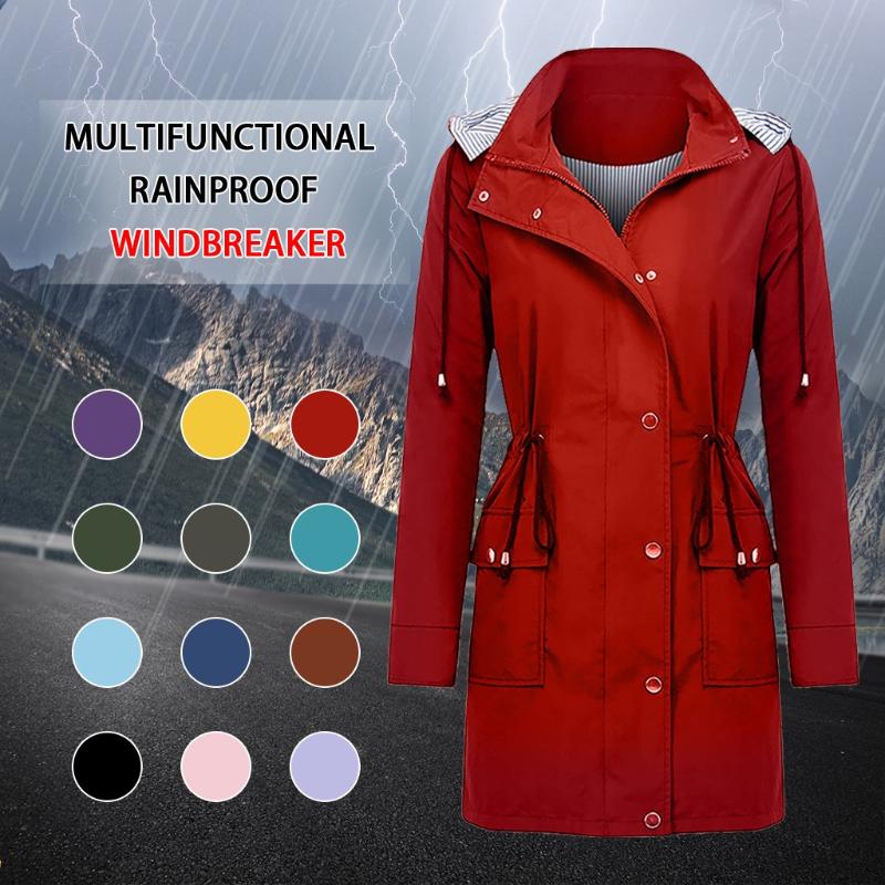 

2020 Waterproof Coat Windproof Warm Solid Color Lightweight Hooded Zipper Fashion unisex Coat Outdoor Sportswear Winter Jacket#2, Black