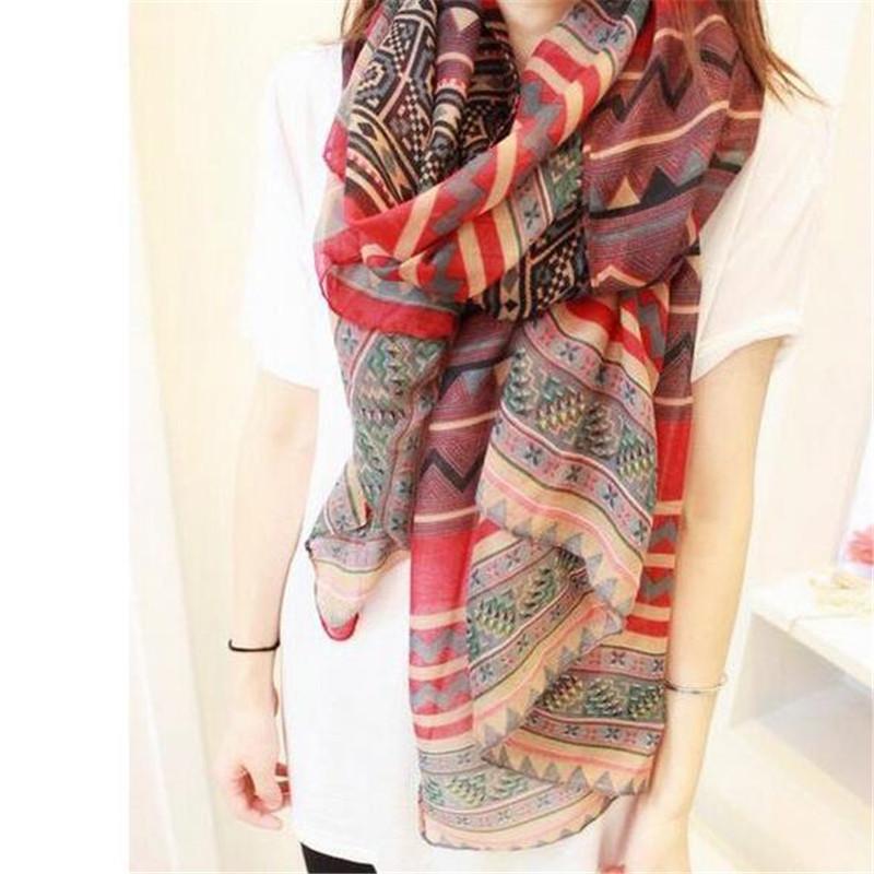 

New Fashion Trendy Bohemian Women's Long Print Scarf Wrap Ladies Shawl Girl Large Pretty Scarf Tole Styles 0624