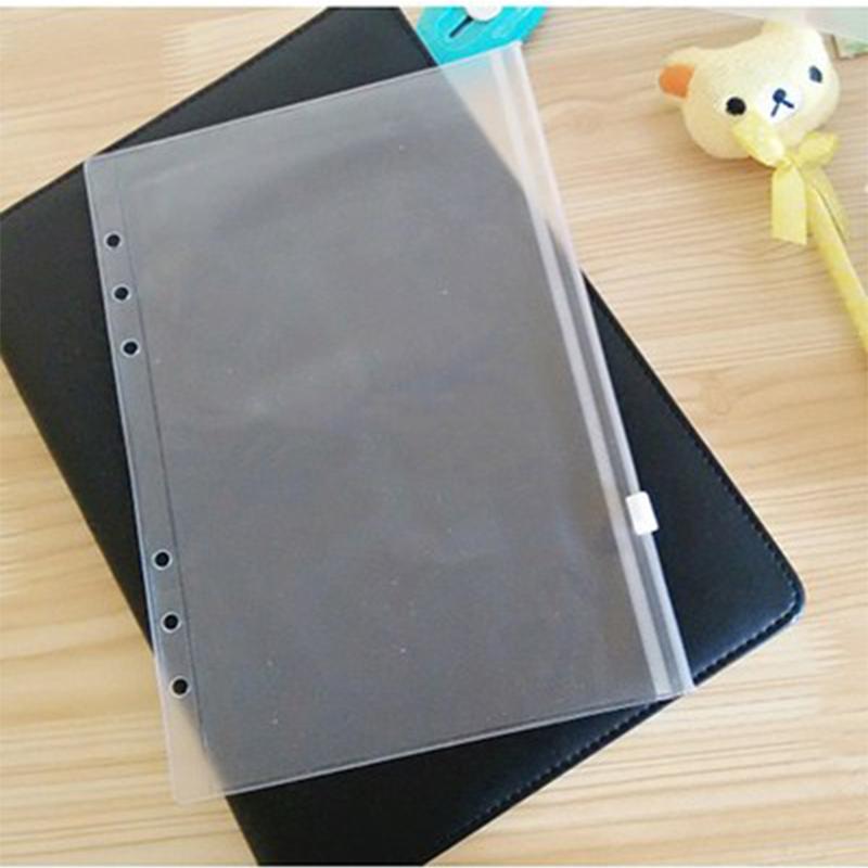 

Wholesale Notebook A6 Transparent Storage Bag Loose Leaf Plastic PVC Zipper Single Insert Business Card Bill File Bag