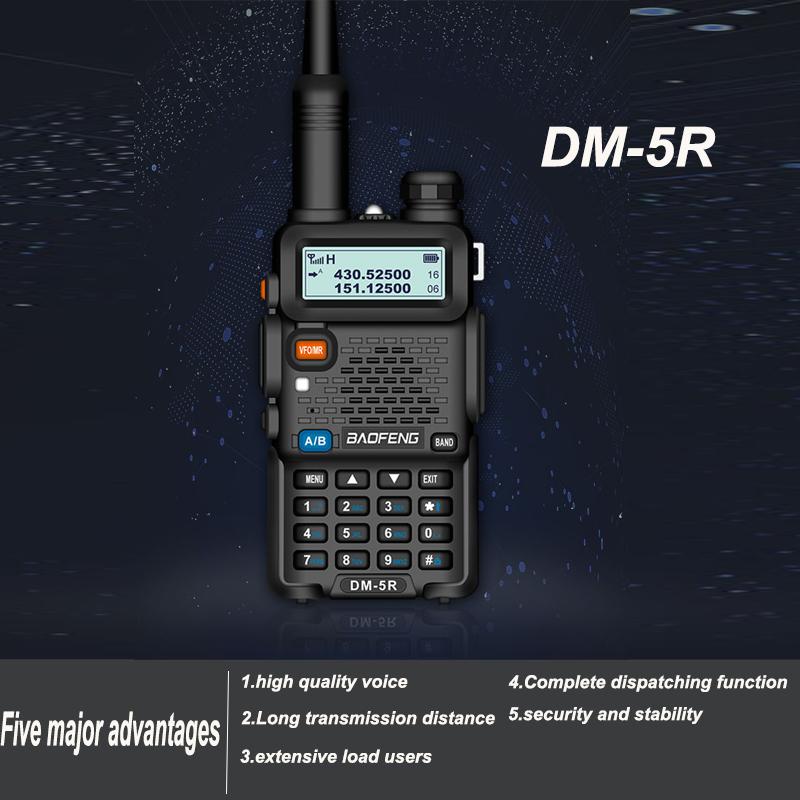 

DM-5R Baofeng Dual Band long Range Radio DMR Digital Walkie Talkie dm-5r two way radio baofeng