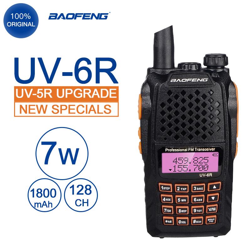 

Baofeng 7W Long range UV-6R with dual band two-way ham radio UV 6R BAOFENG RADIO talkie walkie