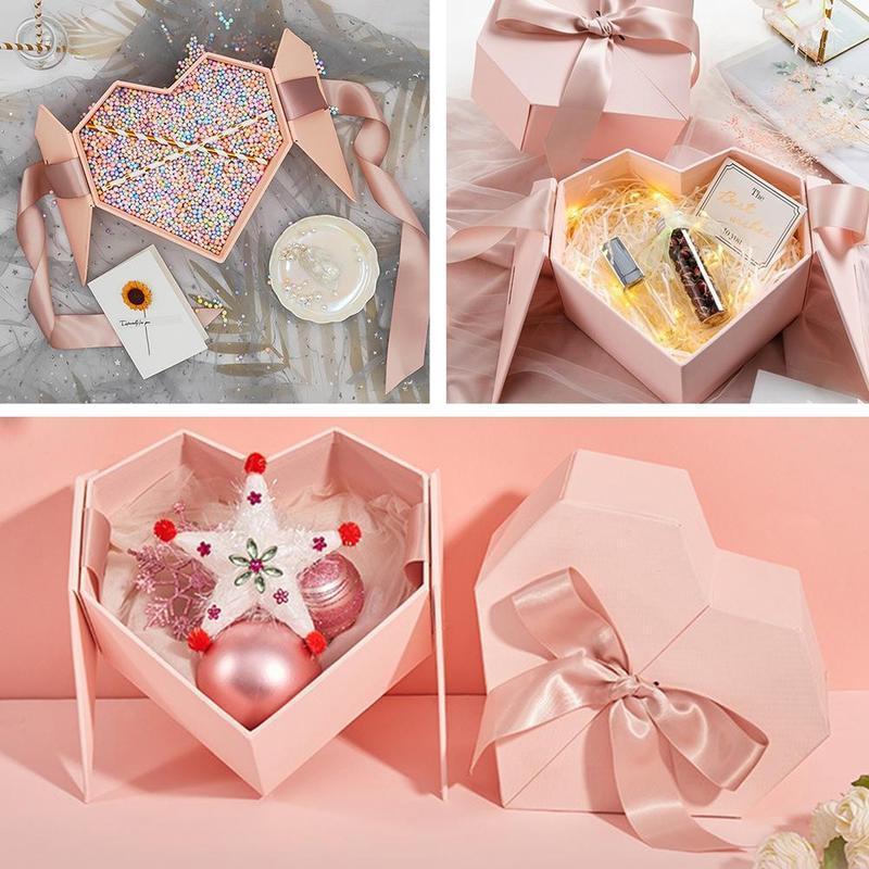 

1Pc Heart Shaped Gift Box Creative Christmas Present Case Candy Box Valentine's Day Gift1
