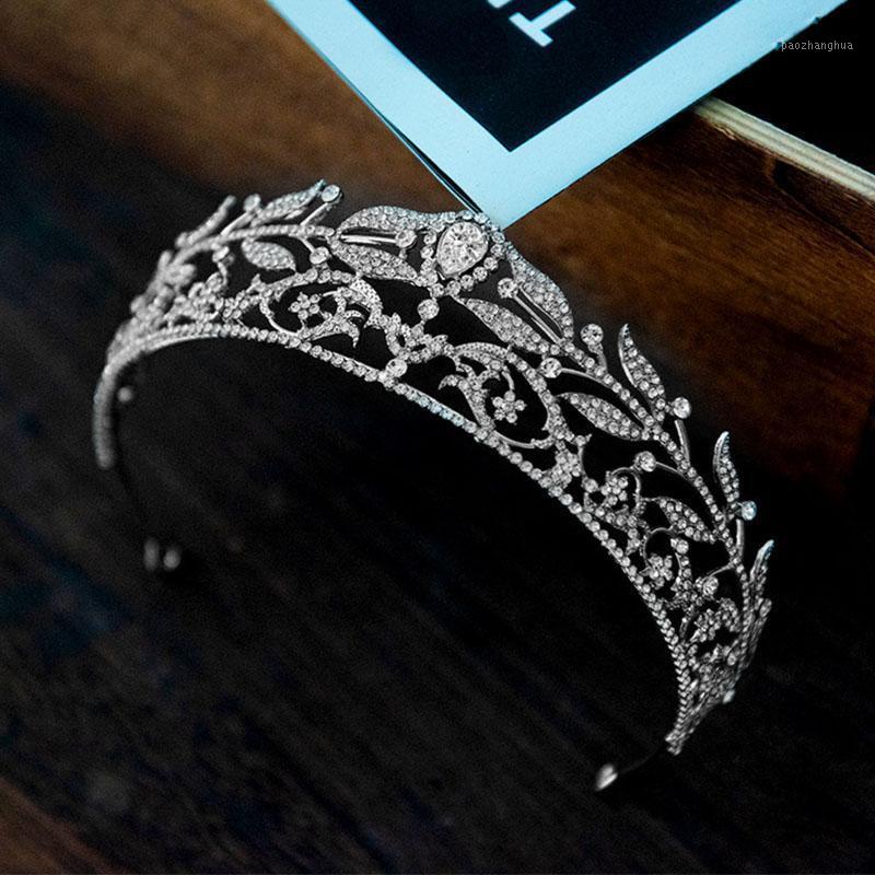 

Retro Baroque Style Crystal Tiaras And Crowns Headbands For Women Princess Diadem Bride Noiva Wedding Hair Jewelry FORSEVEN Clips & Barrette, Golden;silver