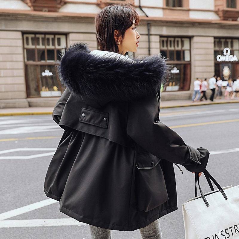 

Long New Women Autumn Warm Winter Coat Thicken Fur Coats From the Fake Female Parka Solid Big Pocket Outwear Jacket Cqz9, Black