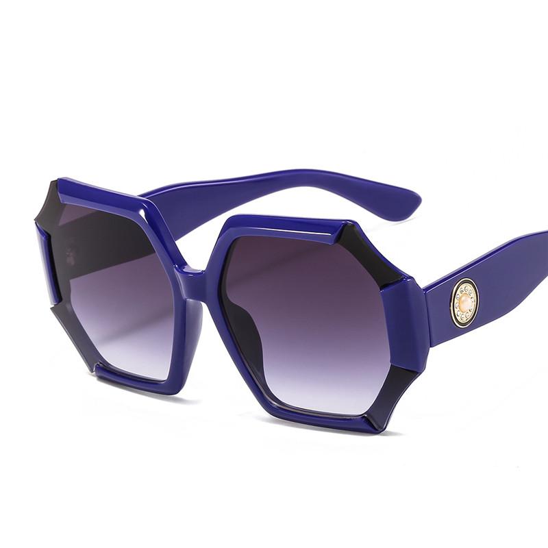 

Sunglasses Personality Flower Shape Women 2021 Color Lens Oversized Sun Glasses Rhinestone Pearl Decor Fashion Accessories