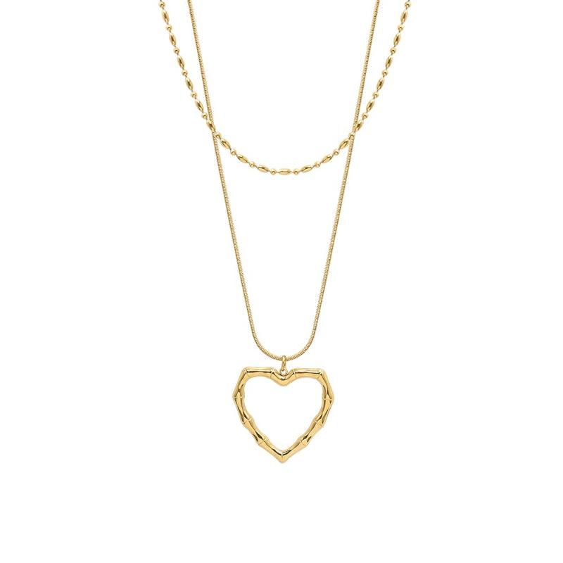 

Pendant Necklaces MiCHNLSMY Layered Heart Necklace For Women, 18k Gold Plated Layering Dainty Choker Fashion Jewelry, Silver