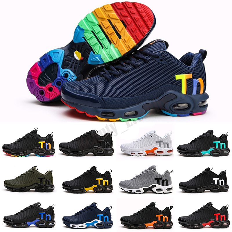 

2020 New Mercurial Plus Tn Ultra SE Black White Orange Shoes outdoor TN shoes Women Mens Trainers Outdoor Sneakers, Color 7