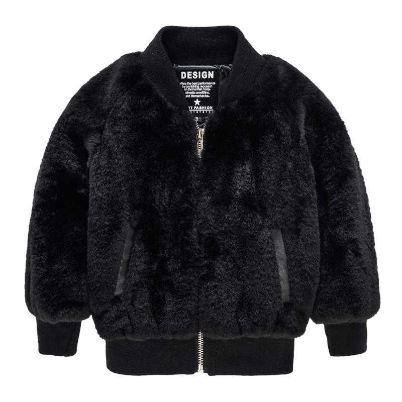 

2020 Autumn Winter Thicken Girls Coats Black Luxurious Fur Kid Boys Coat Fashion Pageant Party Warm Girls Jacket Outerwear 2-6Y, Wt4014