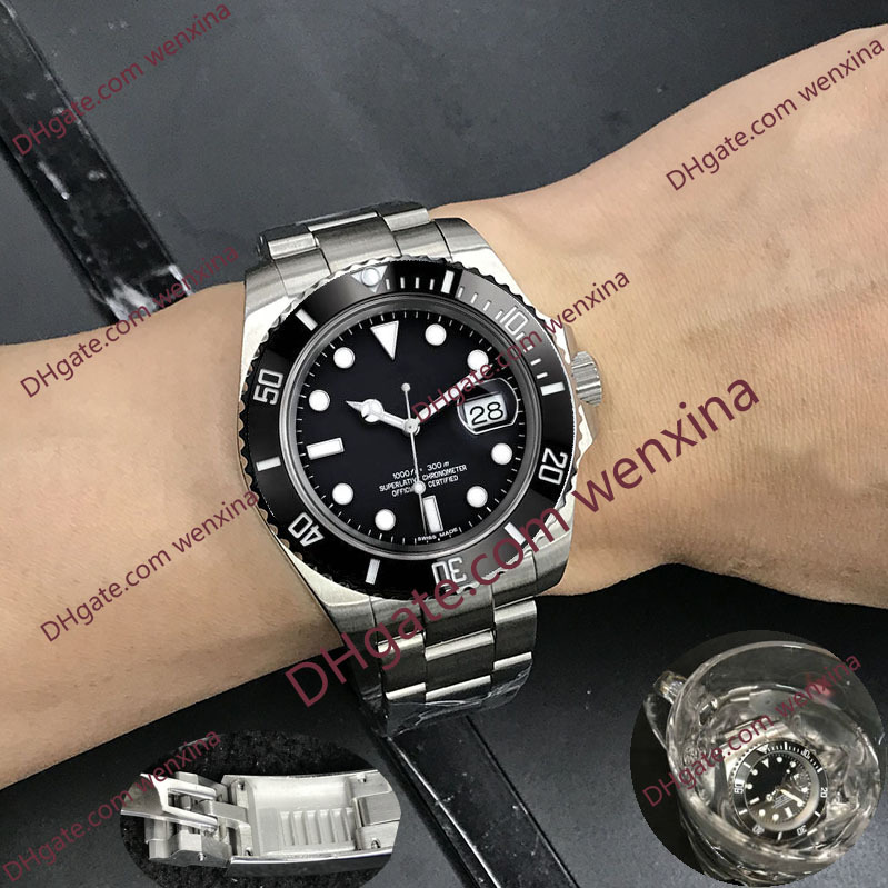 

20 Colour Man Watch 41mm Black Dial. Automatic 2813 Stainless Steel Watch.Silver Bracelet Ceramic Rim Waterproof Mens Watches, 01