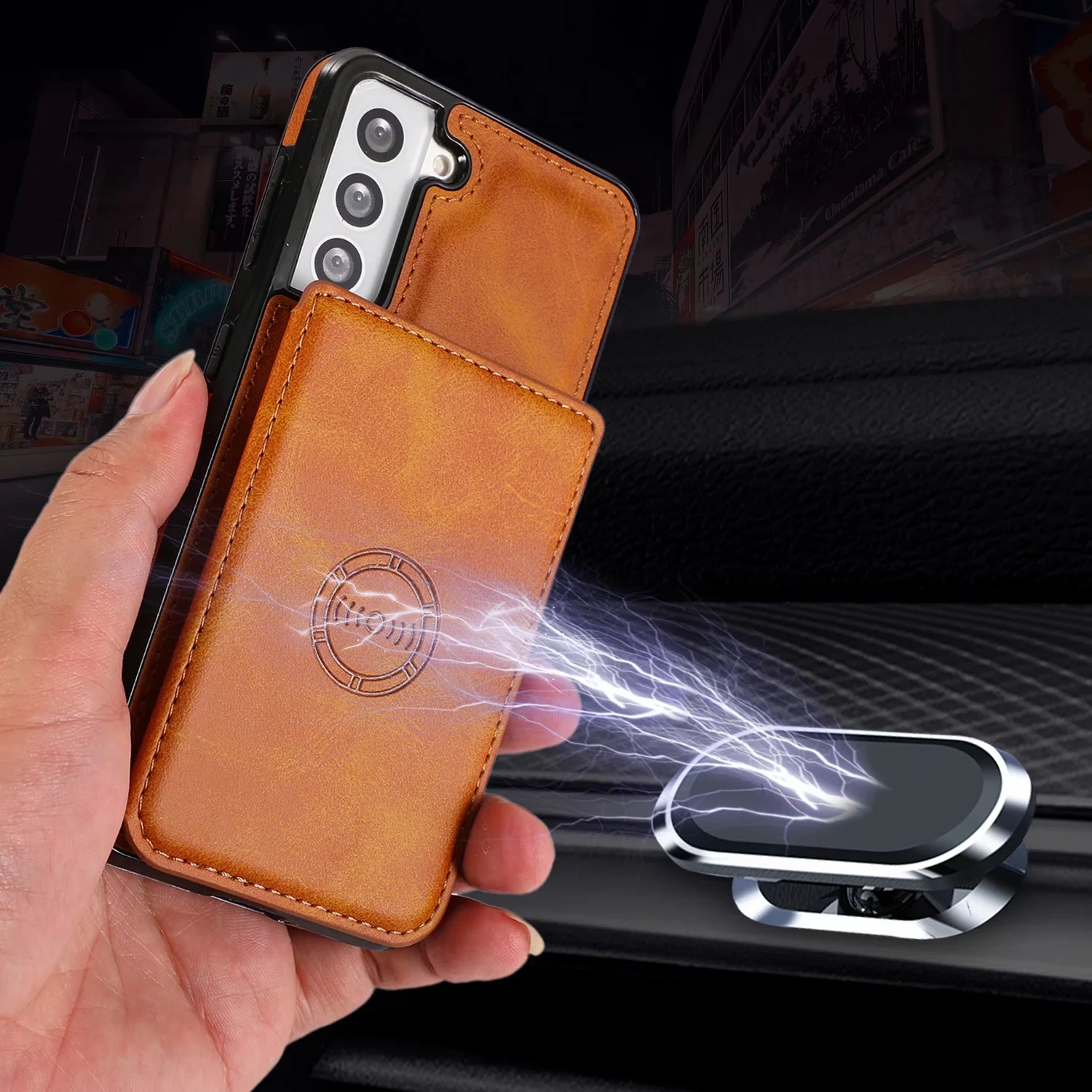 

Phone Mount Card Holder Wallet Leather Cases For Samsung Galaxy A42 5G M31 M01 M11 Support Magnetic Car Mount ID Credit Stand Mobile Cover, Pls let us know the color u want