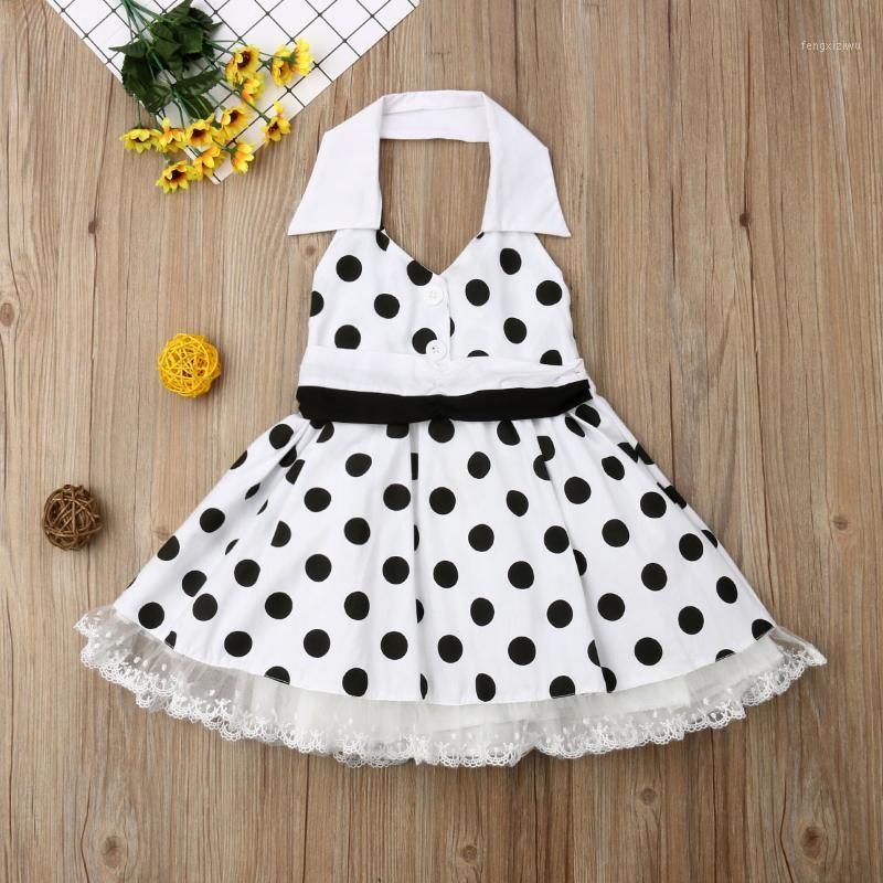 

Summer Girls Dress Polka Dot Children Dress Cotton Kids Dresses for Girls Fashion Clothing1, White