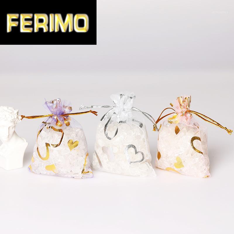

50pcs Hearts Design Organza Bags Drawable Wedding Party Decoration Gift Bags Pouches Jewelry Packaging 7*9/9*12/11*16cm1