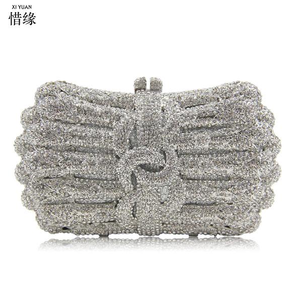 

Women Day Clutch Bag Diamonds Metal gold/champagne/Silver Sequined Evening Bag Chain Shoulder Small Handbags